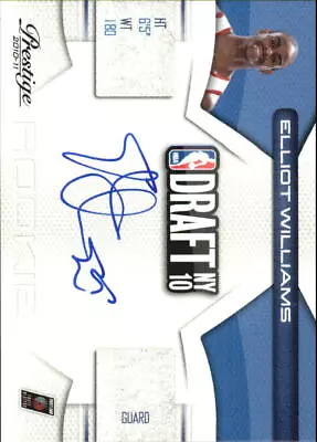 2010-11 Prestige NBA Draft Class Signatures Basketball Card #22 Elliot Williams • $3.20
