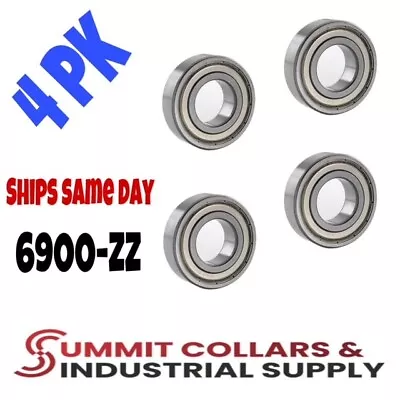 6900ZZ Deep Groove Double Shielded Ball Bearing 10mm X 22mm X 6mm (4pk) • $9.99