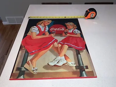 Vintage Coca Cola  Lady And Her Daughter   Large Picture 16X20 Replica Of Poster • $30