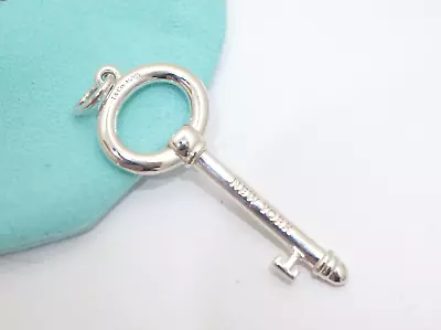 £160.62 • Buy Tiffany & Co. Sterling Silver Oval “New York”  Key Pendant Charm