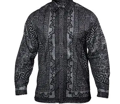 Prestige LACE-350 Long Sleeve Lace Shirt Black/Silver • $126