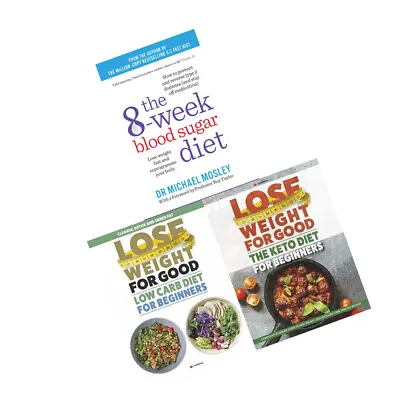 Michael Mosley 8-Week Blood Sugar Diet Lose Weight Fast 3 Books Collection Set  • £13.99