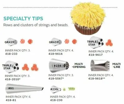 £5.10 • Buy Wilton Specialty Cake Decorating Nozzle Icing Tips