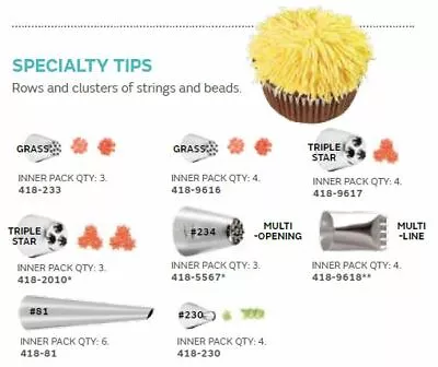 £5.10 • Buy Wilton Specialty Cake Decorating Nozzle Icing Tips