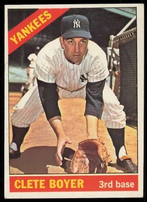 1966 Topps Clete Boyer New York Yankees #9 Ex-exmt • $6.40