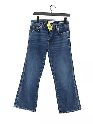 Zara Women's Jeans UK 8 Blue 100% Cotton Flared • £12.20