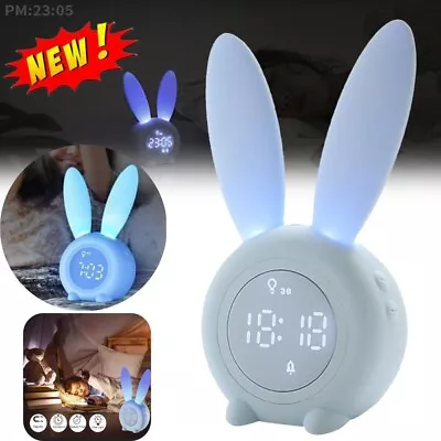 Kids Alarm Clock With Night Light For Toddlers Touch Control Snoozing • $27.89