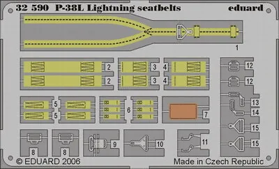 Eduard 1/32 P-38L Lightning Seatbelt 32590 • $7.99