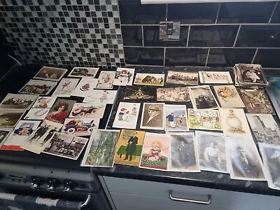 Edwardian / Vintage Postcards Job Lot Of 100 (Ref PC2) • £23.22