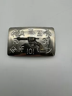 Vintage Chambers Belt Co. Western Cowboy Revolver Belt Buckle • $17.99