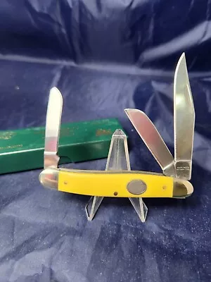 Moore Maker USA 3301 B Stockman Knife Yellow Delrin Handles NIB • $50