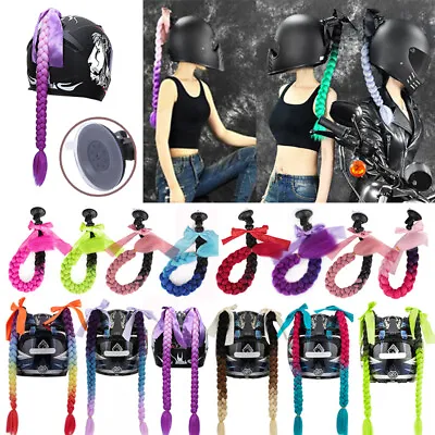 Helmet Pigtail Hair Extension Twist Braiding Double-Ponytail Motorcycle Rider US • $12.20