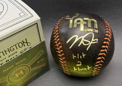 Mike Trout Signed Baseball AUTOGRAPHED Inscribed “Hit To Hunt” MLB HOLOGRAM • $549