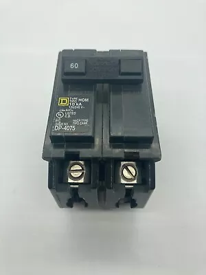 Square D Homeline HOM260 2 Pole 60 Amp 120 240V Type HOM Plug In Breaker  No Box • $22.89