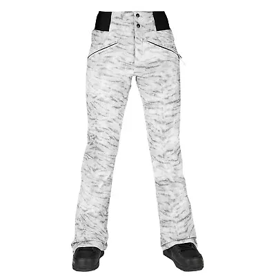 VOLCOM Women 2022 Snowboard Snow - Battle Stretch HR Pant - White Tiger • $132.99