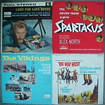 Kirk Douglas Lp Lot  Lust For Life   Spartacus   The Vikings   The Way West  • $28