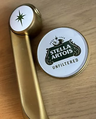 Stella Artois Unfiltered Lager Pump Round Fisheye Badge & Tap Handle. Man Cave • £19.99