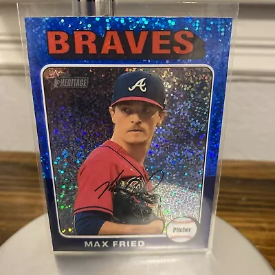 2024 Topps Heritage Blue Sparkle MAX FRIED Team Color March #268 ATL Braves 🔥 • $2.99