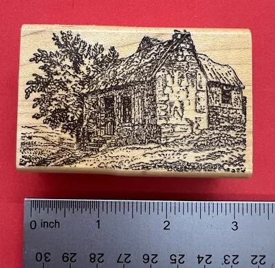 B3 Art Impressions Rubber Stamp Farmhouse Stone Country Cabin New OS • $10