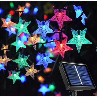 £1.99 • Buy Solar Powered Star Fairy String LED Lights Waterproof Xmas Garden Outdoor Decor