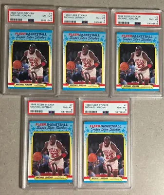 1988 Fleer Michael Jordan Sticker PSA 8 New Label - New Important Info Below • $314.10