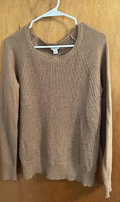 J Crew Womens Medium Marino Wool Blend Tan/Brown Sweater • $29.99