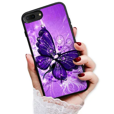 ( For IPod Touch 7 6 5 ) Back Case Cover H23063 Purple Butterfly • $9.99