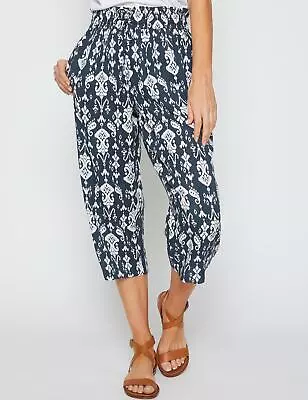 MILLERS - Womens Pants - Blue Summer Cropped - Straight Leg - Fashion Trousers • $9.97