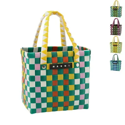 MARNI MARKET Kids Mini Basket Logo Woven Bag • $113