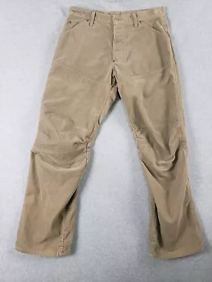 G-Star Corduroy Pants Men's Size 32x31 Beige Button Fly Shortcut Elwood • $38.99
