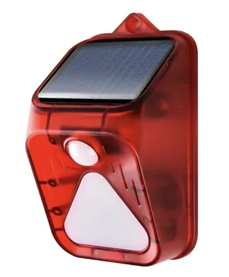 Solar Strobe Alarm Light Motion Detector Security Siren Light Waterproof Lamp • $10.95