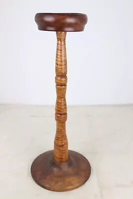 £264.91 • Buy Antique Tiger Maple Pedestal Ashtray Stand Refinished No Insert - 23.5  Tall