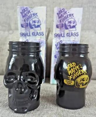 DEAD MANS FINGERS GLASS X 2 - COCKTAIL SKULL 💀 SPICED RUM GLASSES • £13.39