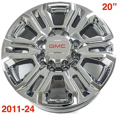 4 New GMC 2500 3500 HD 8 Lug Chrome Replica 20” Wheels Rims 8x180 2011-24 5957 • $1595