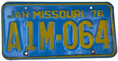 Missouri 1976 Car License Plate Garage Blue Vintage Old Car Man Cave Collector • $19.95