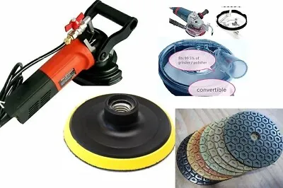 7  Variable Speed Wet Polisher Grinder 16 Granite Marble Travertine Polish Pad • $399.99