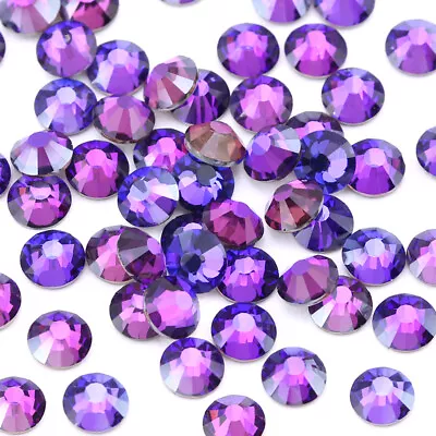 Purple Velvet Crystal Rhinestones Flatback Glass Gems For DIY Crafts Nails Decor • $3.29