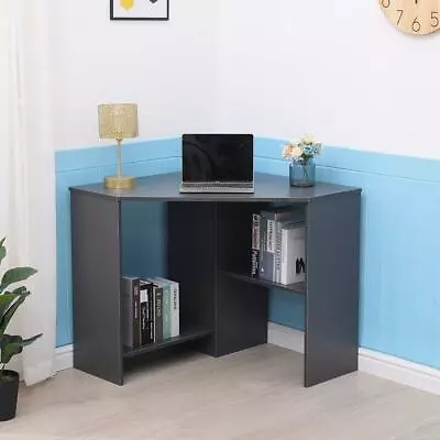 Wellington Grey Computer Desk PC Laptop Table Corner Home Office Study Gaming • £44.99