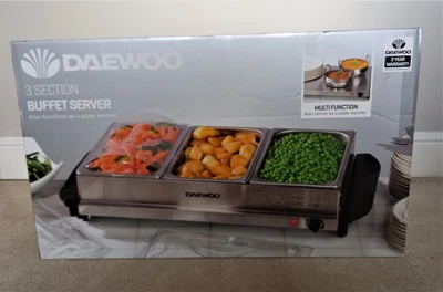 £25 • Buy Daewoo 3 Section Buffet Warmer Or Plate Warmer - Never Been Used