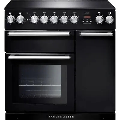 Rangemaster NEX90EIBL/C Nexus 90cm Electric Range Cooker 5 Burners A/A Black / • £3065