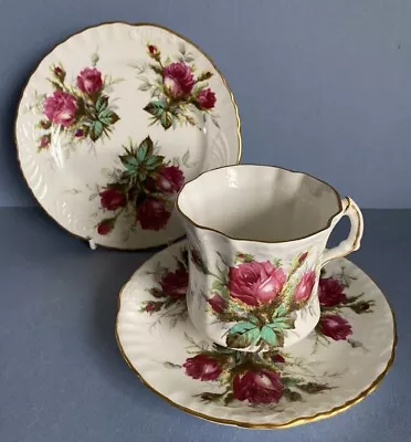 Grandmother’s Rose Bone China Trio By Hammersley • £22