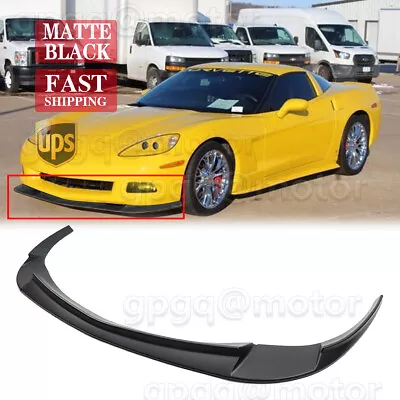 For Chevy Corvette C6 Base Models 06-2013 Matte Black Front Bumper Lip Splitter • $79.99