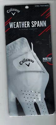 Callaway Golf Gloves Mens Small Right Hand Regular S R Weather Spann New Nwt • $10.24