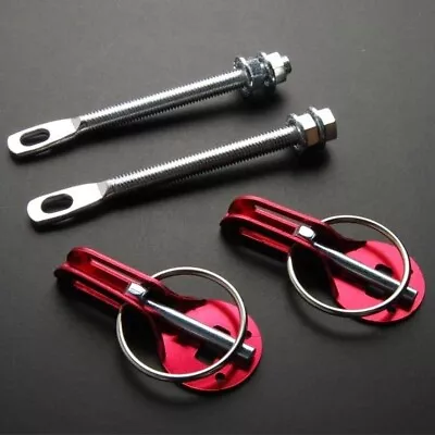 Racing Aluminum Security Car Front Red Hood Pins Deck Spring • $9.97