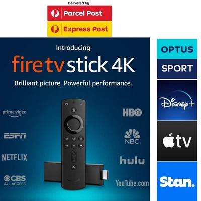 $89 • Buy Latest Amazon Fire TV Stick 4K Ultra HD New Gen Alexa Voice Remote Media Player
