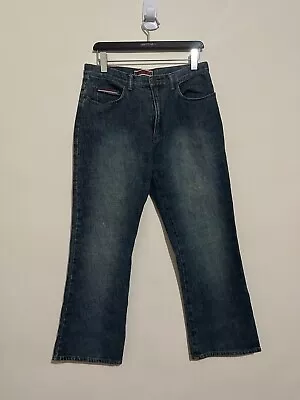 Z Cavaricci Jeans Mens Baggy Straight Blue Denim Cotton Hiphop 90s 32x30 • $69