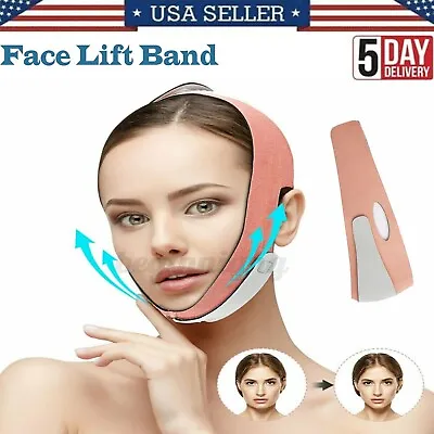 $4.99 • Buy Reusable V Line Face Lifting Belt Anti-Wrinkle Slimming Double Chin Reducer Mask