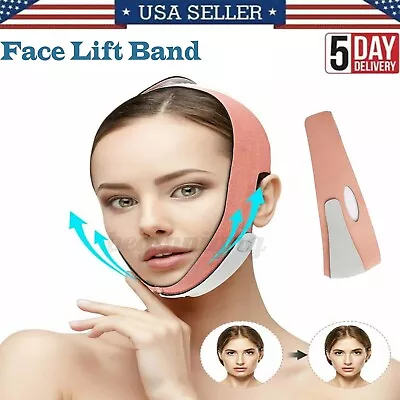 $4.99 • Buy Reusable V Line Face Lifting Belt Anti-Wrinkle Slimming Double Chin Reducer Mask
