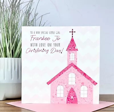 Personalised Handmade Christening Card • £4.59