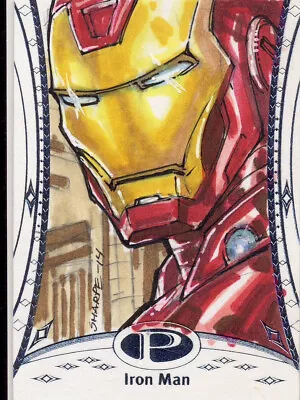 2014 Marvel Premier Parallel Base Sketch Card #2 Iron Man Sharpe • $499.99